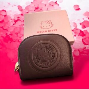 🆕 HELLO KITTY Compact Wallet - Faux Leather, Zipper - Card Slots - Gift Box